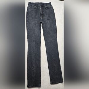 Reformation Jeans Camila Erie Wash High Rise Back Seam Ankle Zip